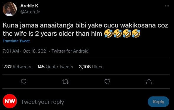 Archie k ar_ch_ie kuna jamaa anaaitanga bibi yake cucu wakikosana coz the wife i