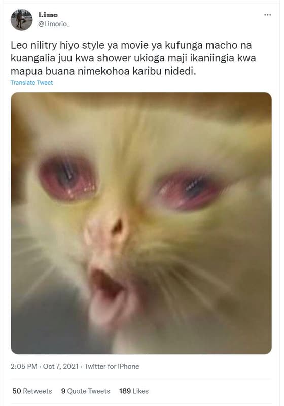 Limo limorio_ leo nilitry hiyo style ya movie ya kufunga macho na kuangalia juu