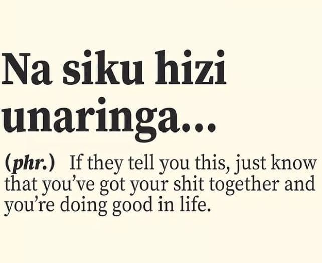 Na siku hizi unaringa .. phr if they tell you this, just know that you've got yo