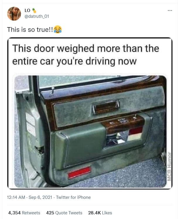 Lo datruth_01 this is so truel! this door weighed more than the entire car you'