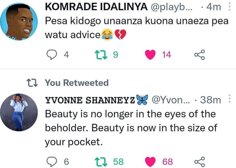 Komrade idalinya playb. am pesa kidogo unaanza kuona unaeza pea watu advice 4 2