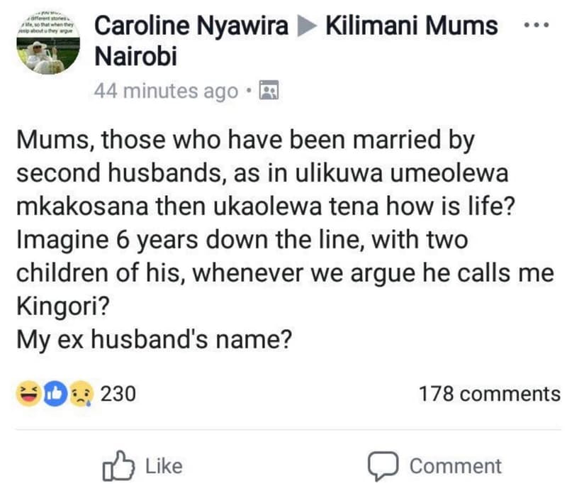 Caroline nyawira kilimani mums nairobi 44 minutes ago mums, those who have been