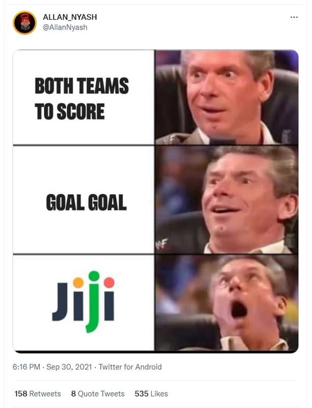 Allan_nyash allannyash both teams to score goal goal 616 pm . sep 30, twitter fo