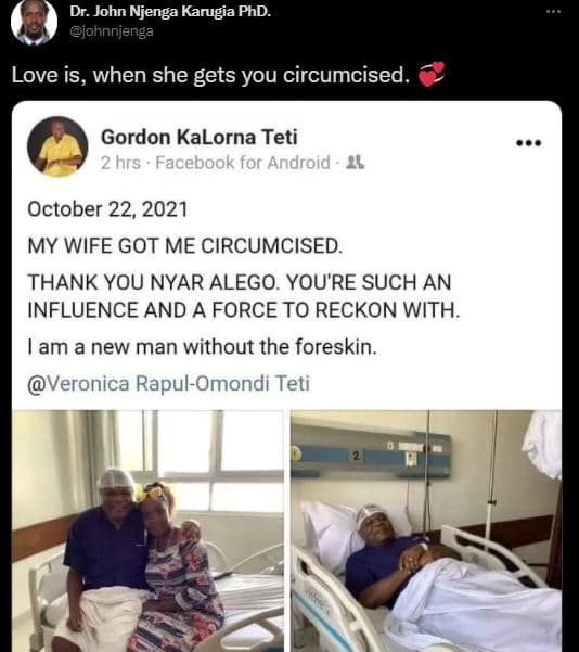 Dr. john njenga karugia phd. johnnjenga love is, when she gets you circumcised.