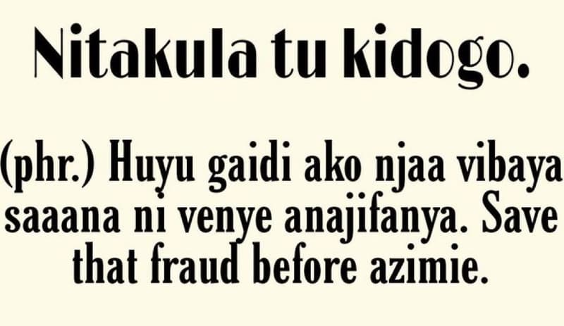 Nitakula tu kidogo phr huyu gaidi ako njaa vibaya saaana ni venye anajifanya sav