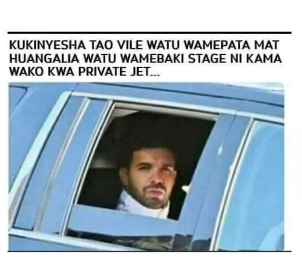 Kukinyesha tao vile watu wamepata mat huangalia watu wamebaki stage ni kama wako