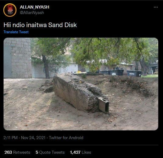 Allan_nyash allannyash hii ndio inaitwa sand disk translate tweet 211 pm nov 24,