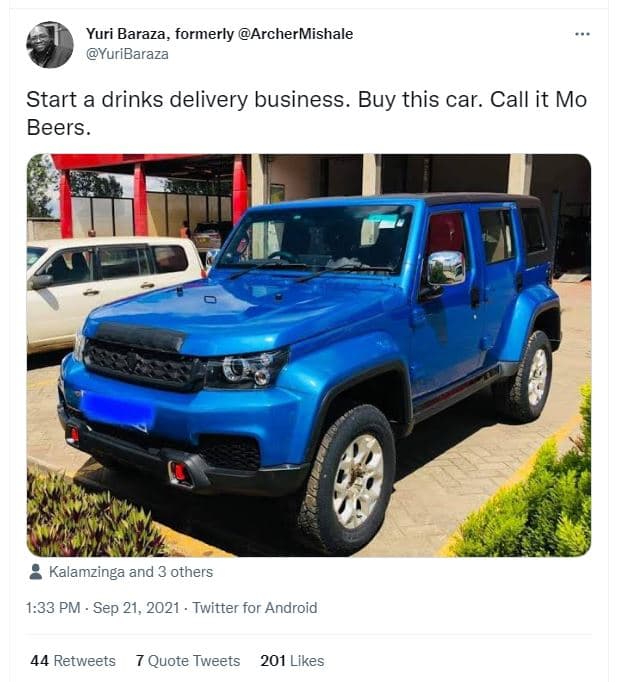 Yuri baraza, formerly archermishale yuribaraza start a drinks delivery business.