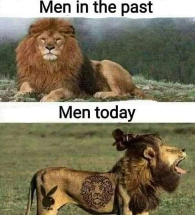 Men in the past men today