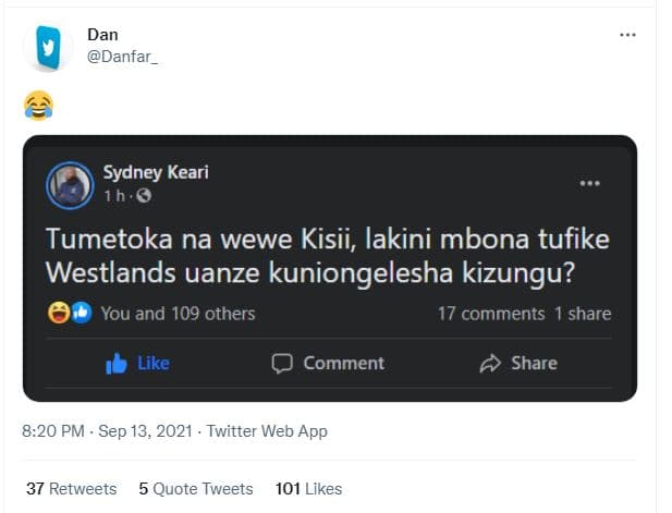 Dan danfar _ sydney keari 1h.8 tumetoka na wewe kisii, lakini mbona tufike westl