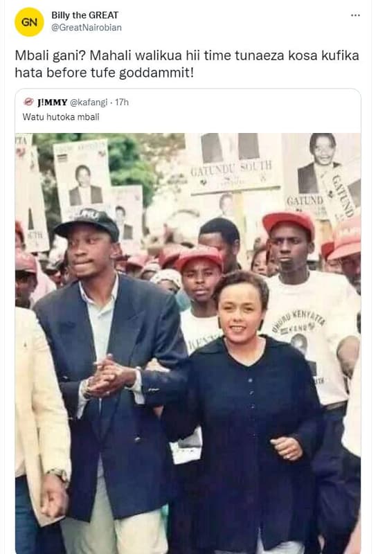 Billy the great gn greatnairobian mbali gani? mahali walikua hii time tunaeza ko