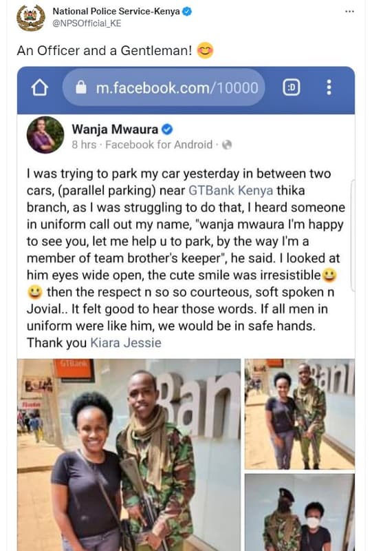 National police servicekenya npsofficial_ke an officer and a gentleman! m facebo