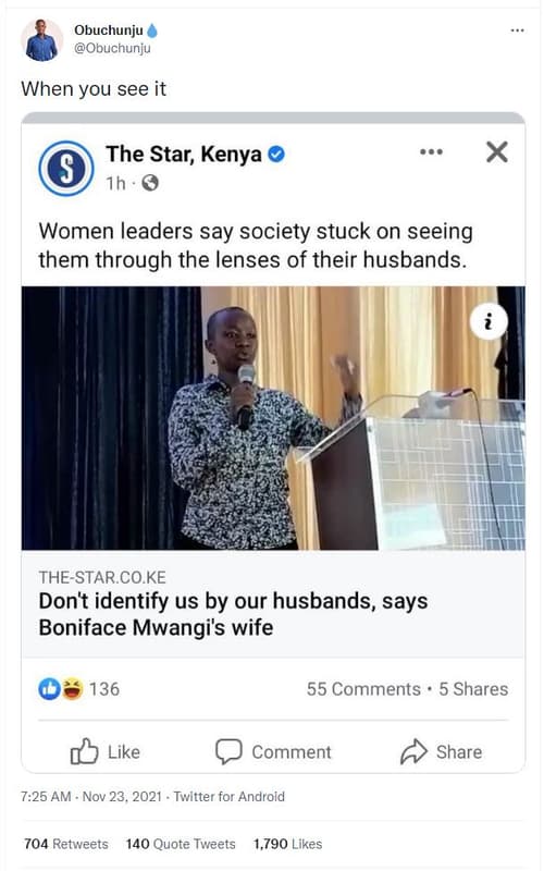 Obuchunju obuchunju when you see it s the star kenya ih women leaders say societ