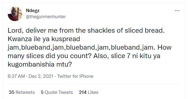 Ndegz thegunmenhunter lord, deliver me from the shackles of sliced bread. kwanza