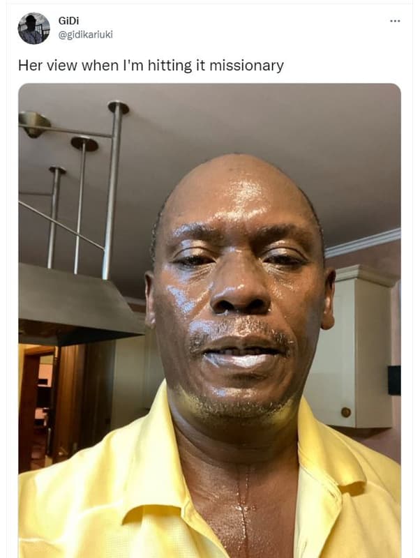 Gidi gidikariuki her view when l'm hitting it missionary