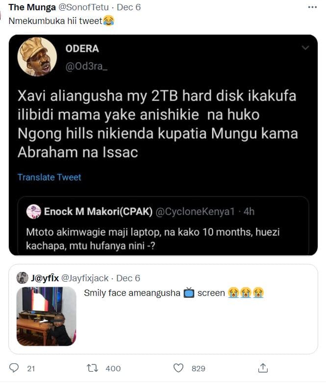 The munga sonoftetu dec 6 nmekumbuka hii tweet odera od3ra _ xavi aliangusha my