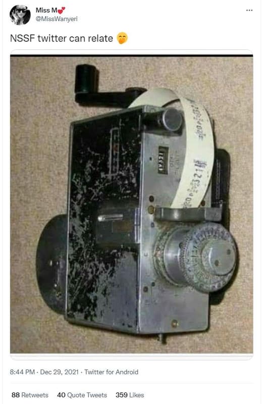 Miss m misswanyeri nssf twitter can relate 5 8.44 pm dec 29. twitter for android