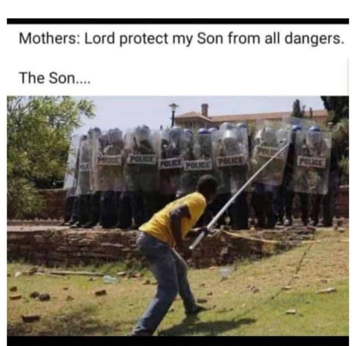 Mothers lord protect my son from all dangers. the son.