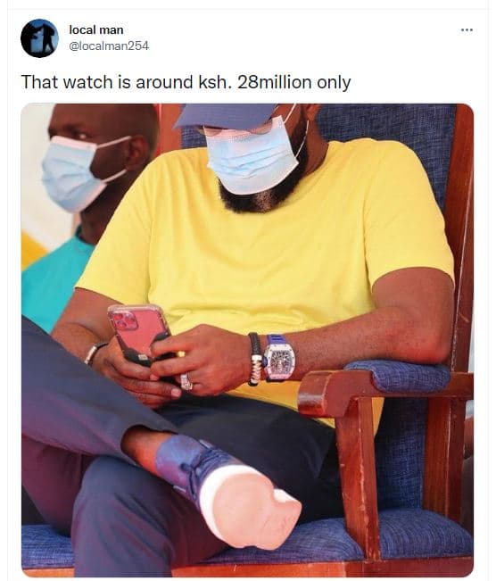 Local man localman254 that watch is around ksh. 28million only