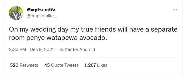 Gmpire mife empiremike on my wedding day my true friends will have a separate ro