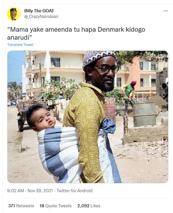 Billy the goat crazynairobian mama yake ameenda tu hapa denmark kidogo anarudi t