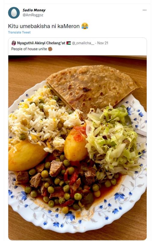 Sadio money amroggoz kitu umebakisha ni kameron translate tweet nyaguthii akinyi