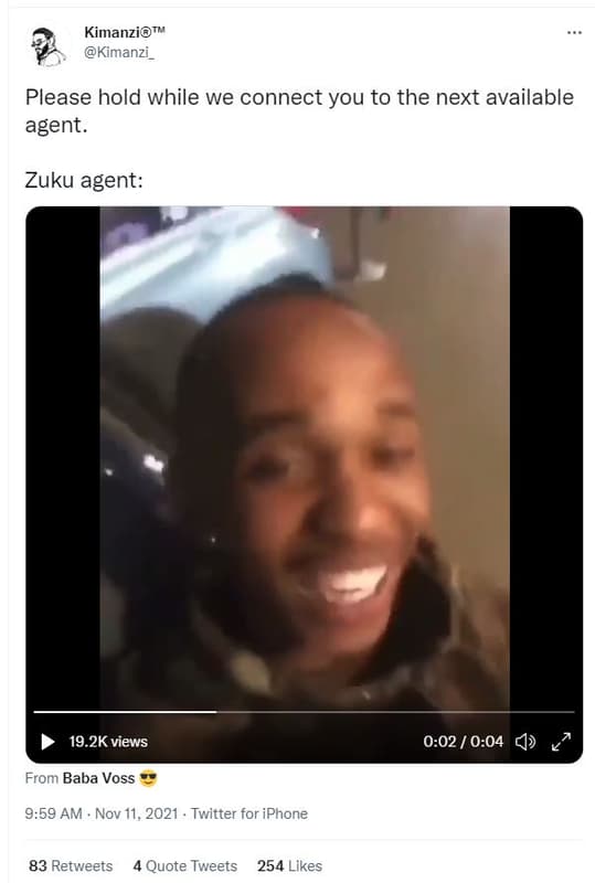 Kimanzitm kimanzi _ please hold while we connect you to the next available agent