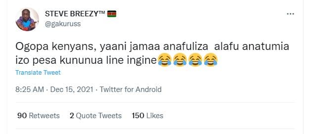 Steve breezytm gakuruss ogopa kenyans, yaani jamaa anafuliza alafu anatumia izo