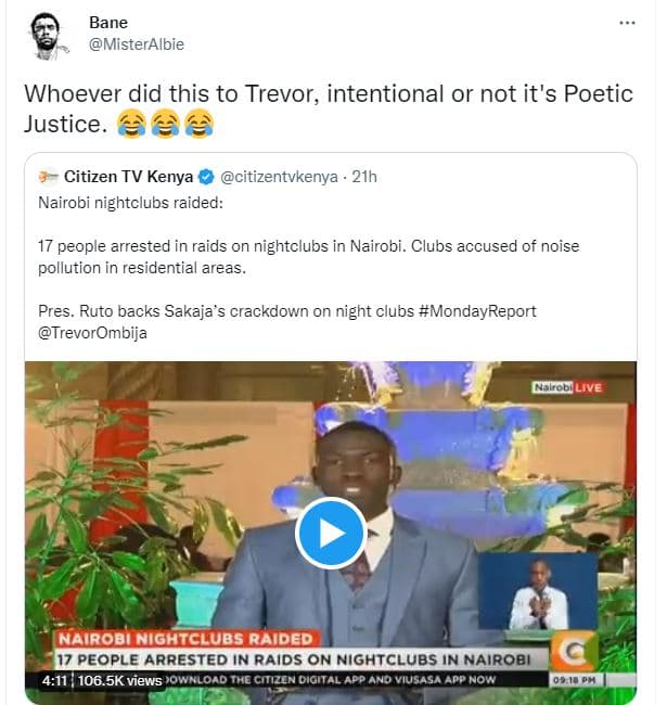 Bane misteralbie whoever did this to trevor, intentional or not it's poetic just