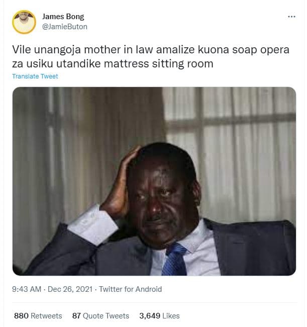 James bong jamiebuton vile unangoja mother in law amalize kuona soap opera za us