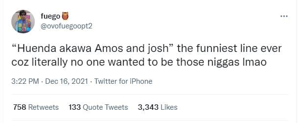 Fuego ovofuegoopt2 huenda akawa amos and josh the funniest line ever coz literal