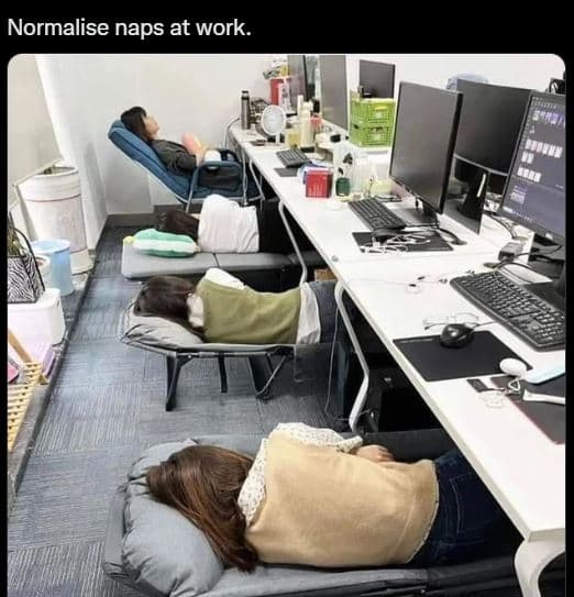 Normalise naps at work.