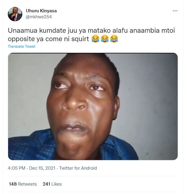 Uhuru kinyasa mkhwe254 unaamua kumdate juu ya matako alafu anaambia mtoi opposit