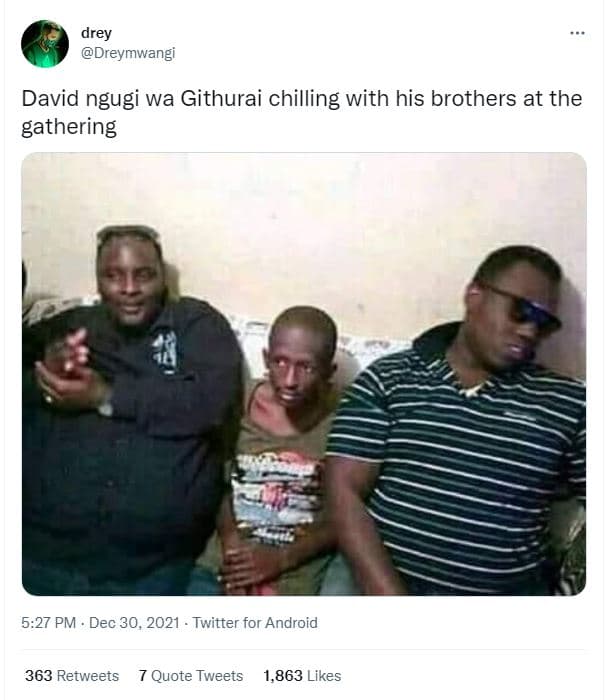 Drey dreymwangi david ngugi wa githurai chilling with his brothers at the gather