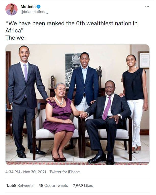Mutinda brianmutinda we have been ranked the 6th wealthiest nation in africa the