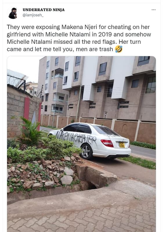 Underrated ninja iamjosen_ they were exposing makena njeri for cheating on her g