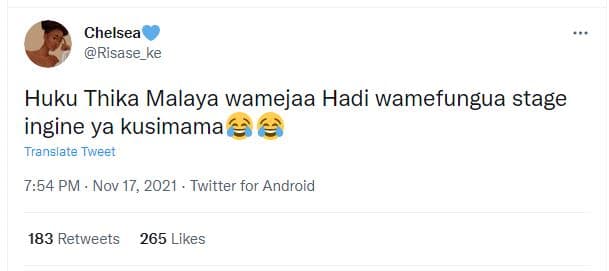 Chelsea risase_ke huku thika malaya wamejaa hadi wamefungua stage ingine ya kusi