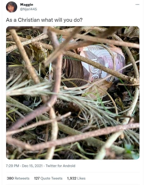 Maggie njeri445 as a christian what will you do? 729 pm dec 15, twitter for andr