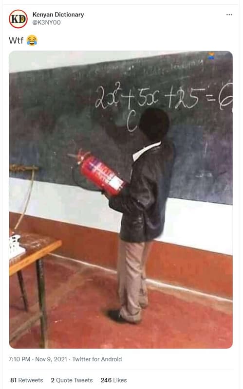 Kenyan dictionary k3nyoo wtf 2251 25 5 710 pm nov 9, twitter for android 81 retw