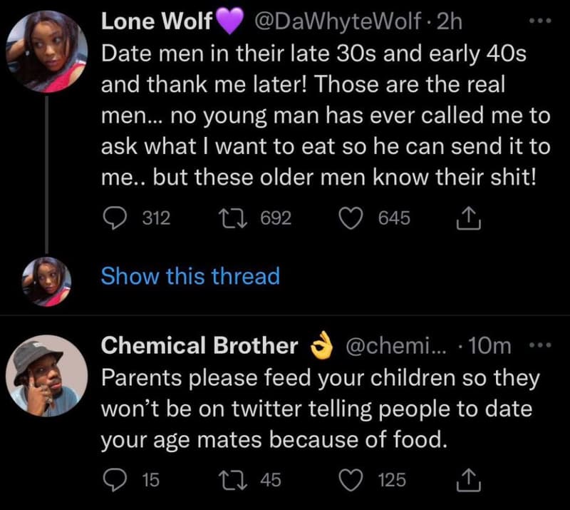 Lone wolf dawhytewolf . 2h date men in their late 3os and early 4os and thank me