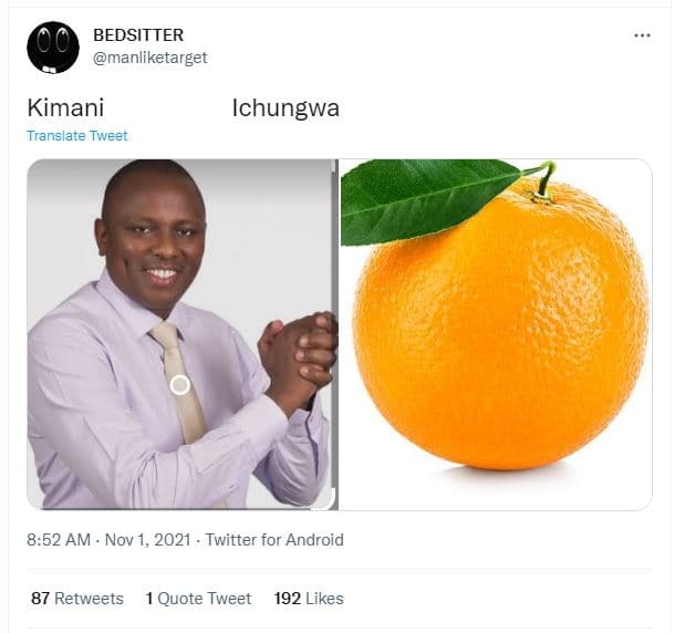 Bedsitter manliketarget kimani translate tweet ichungwa 8.52 am nov 1, twitter f