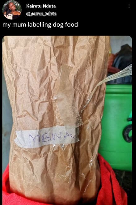 Kairetu nduta cua jncuca my mum labelling dog food men