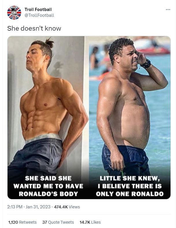 Troll football trollfootball she doesn't know she said she little she knew, beli