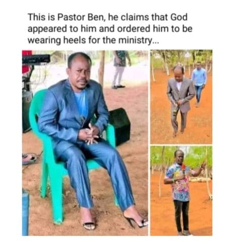 This is pastor ben he claims that god appeared to him and ordered him to be wear