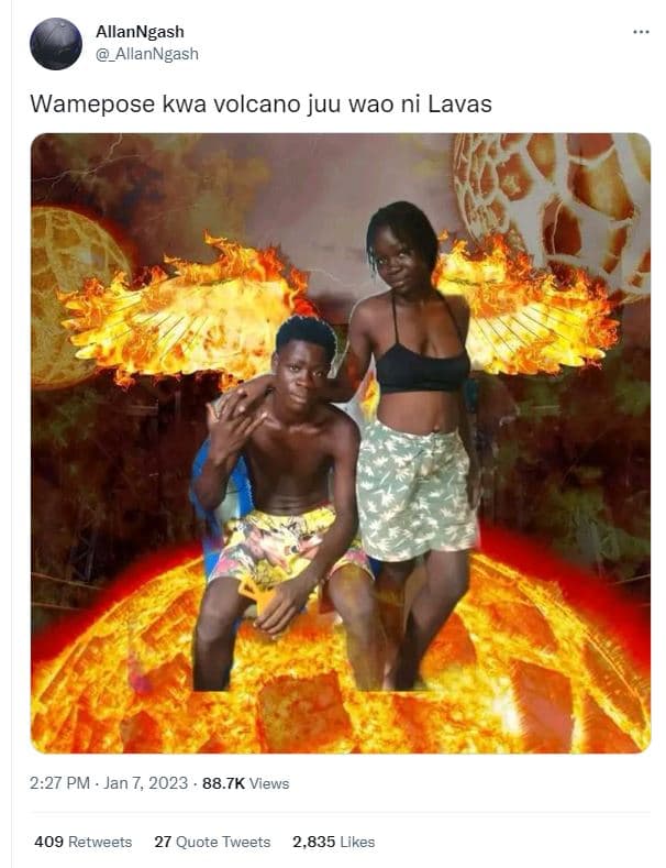 Allanngash _allanngash wamepose kwa volcano juu wao ni lavas 2.27 pm jan 7, 88.7