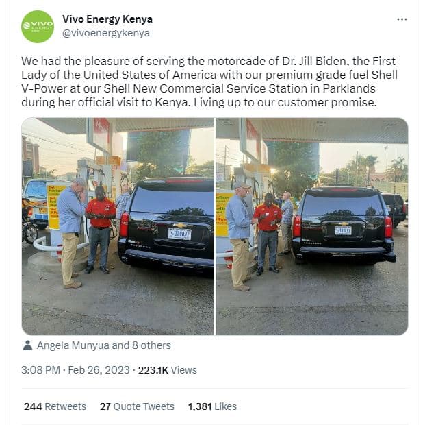 Vivo energy kenya vivoenergykenya we had the pleasure of serving the motorcade o