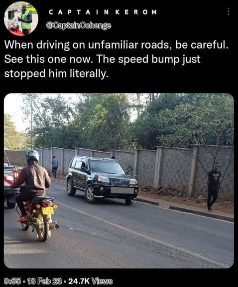 C a p t a n k e r 0 m gaptainodhenga when driving on unfamiliar roads, be carefu