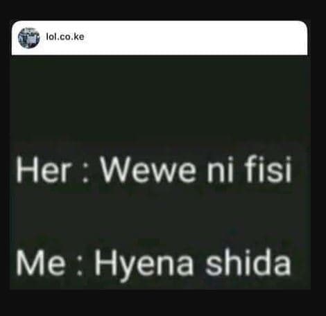 Ial co ke her wewe ni fisi me hyena shida