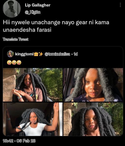 Lip gallagher migsn hii nywele unachange nayo gear ni kama unaendesha farasi tra