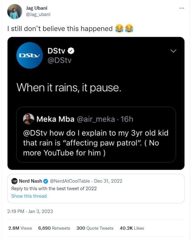 Jag ubani jag_ubani still don't believe this happened dstv ds dstv when it rains